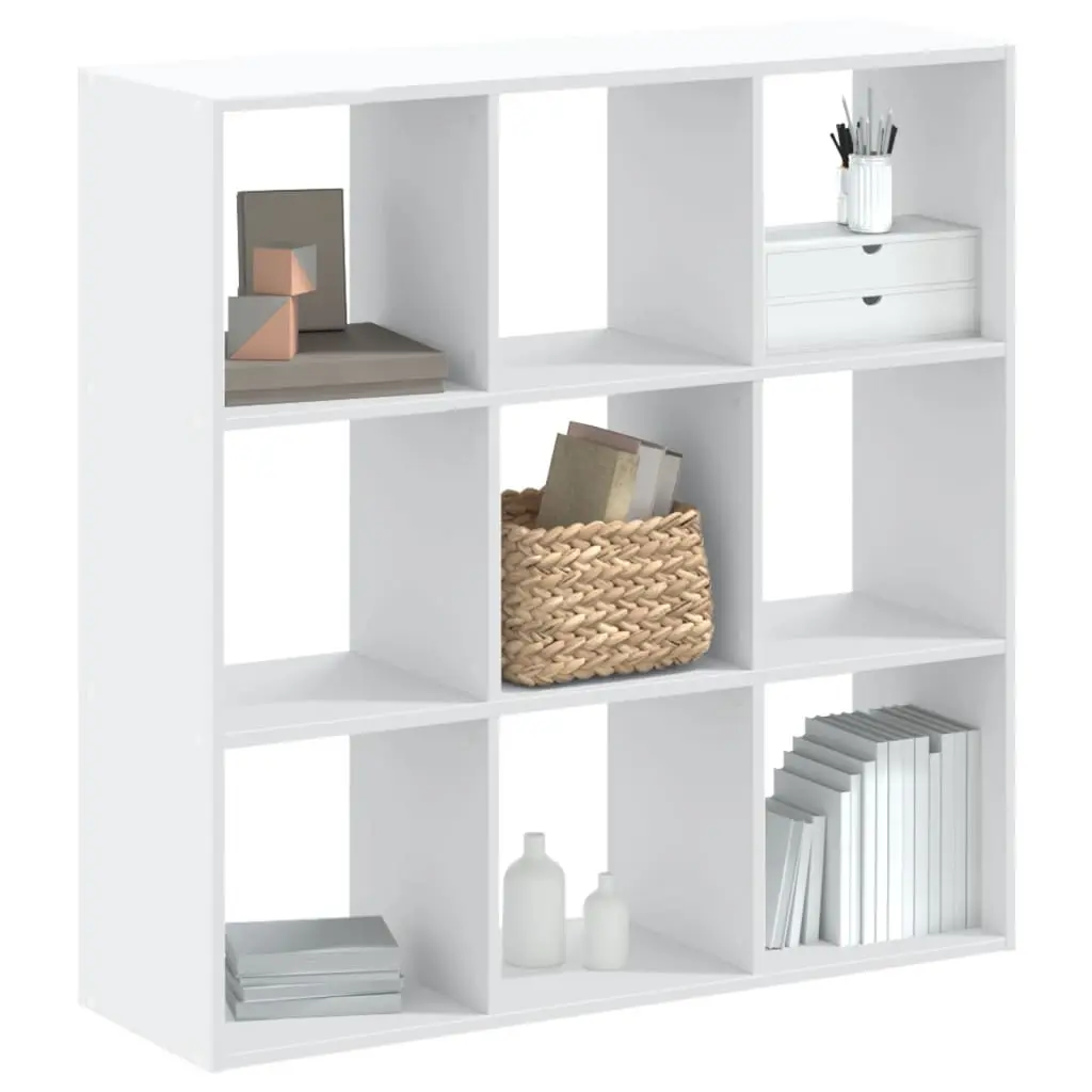 Libreria Bianca 102x32x102 cm in Legno Multistrato