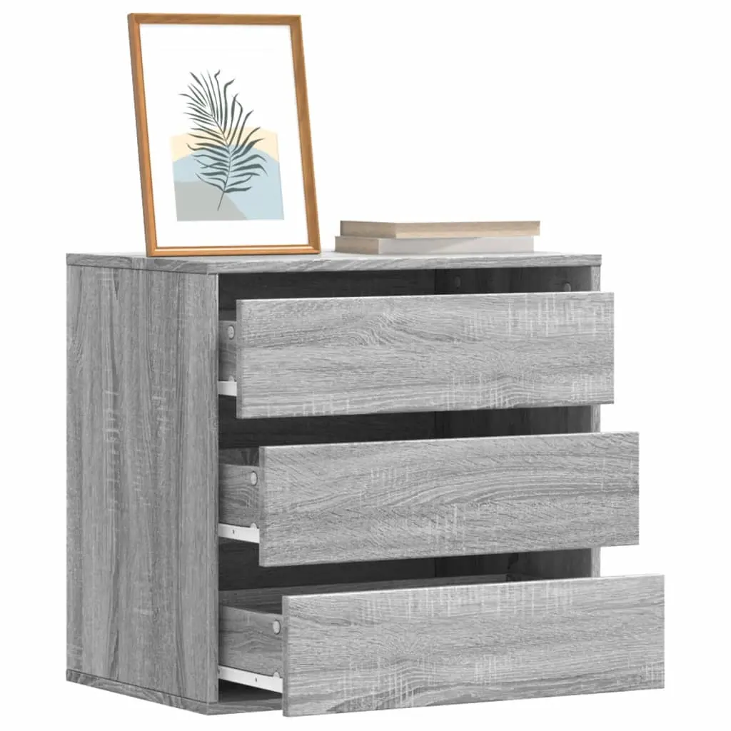 Cassettiera Angolare Grigio Sonoma 60x41x58cm Legno Multistrato