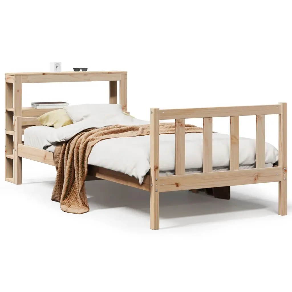 Letto senza Materasso 75x190 cm in Legno Massello Pino