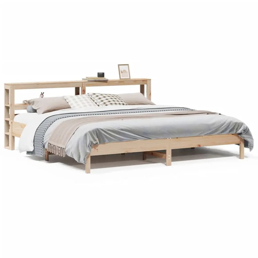 Letto senza Materasso 200x200 cm in Legno Massello di Pino