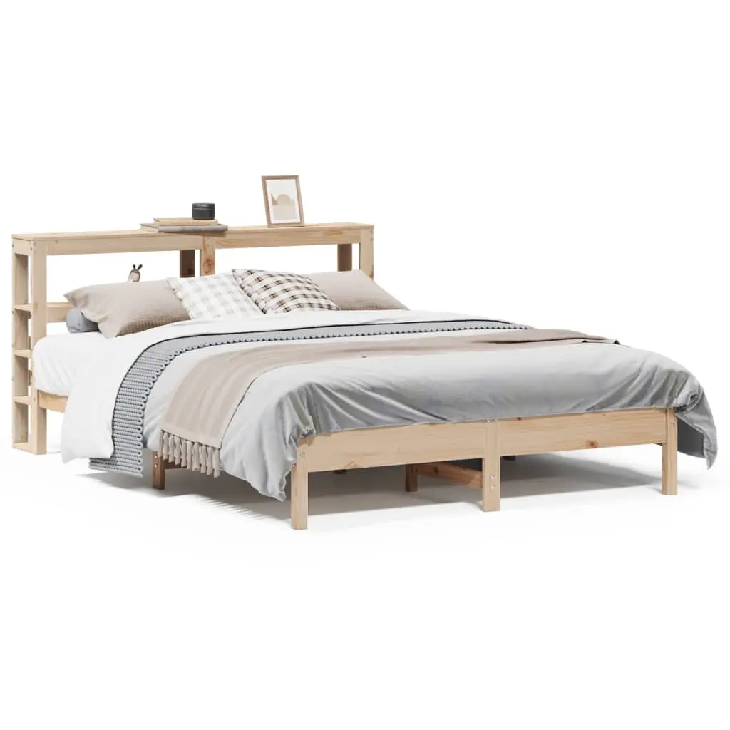 Letto senza Materasso 135x190 cm in Legno Massello di Pino