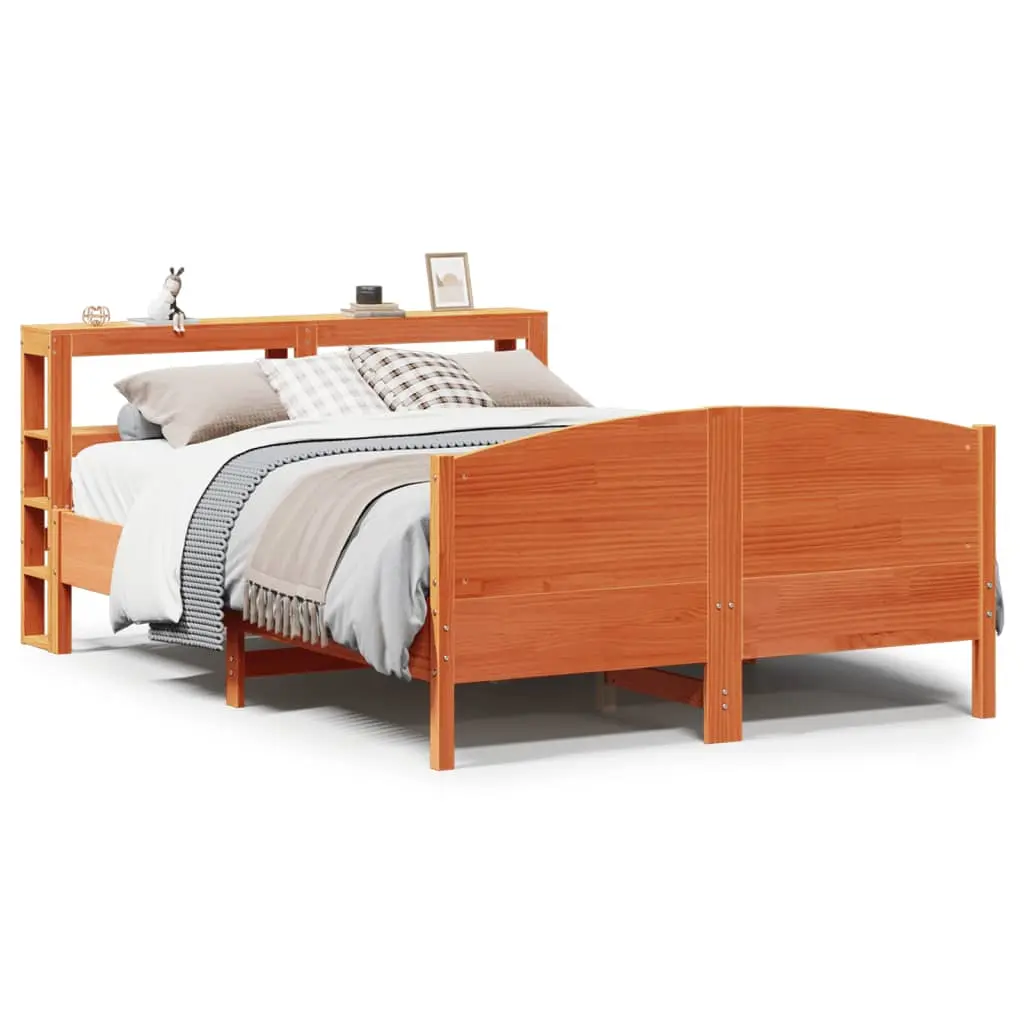 Letto senza Materasso Marrone Cera 160x200 cm in Legno di Pino