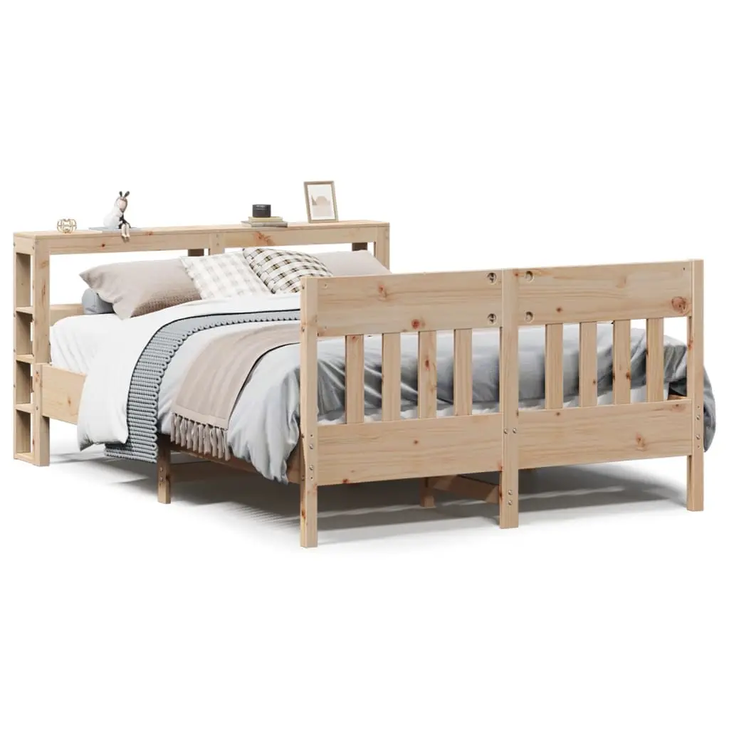 Letto senza Materasso 140x190 cm in Legno Massello di Pino