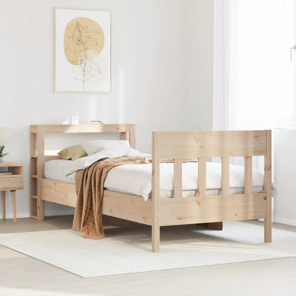 Letto senza Materasso 75x190 cm in Legno Massello Pino