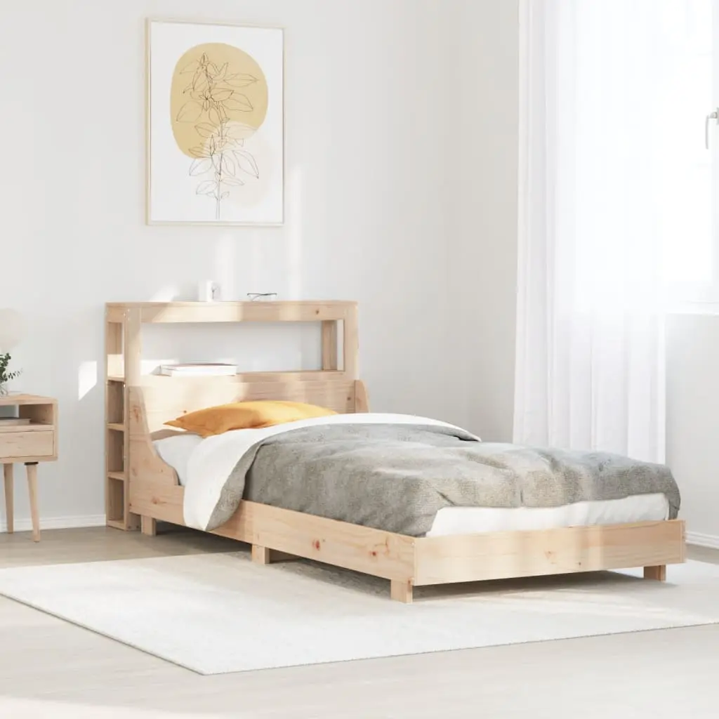 Letto senza Materasso 90x200 cm in Legno Massello di Pino