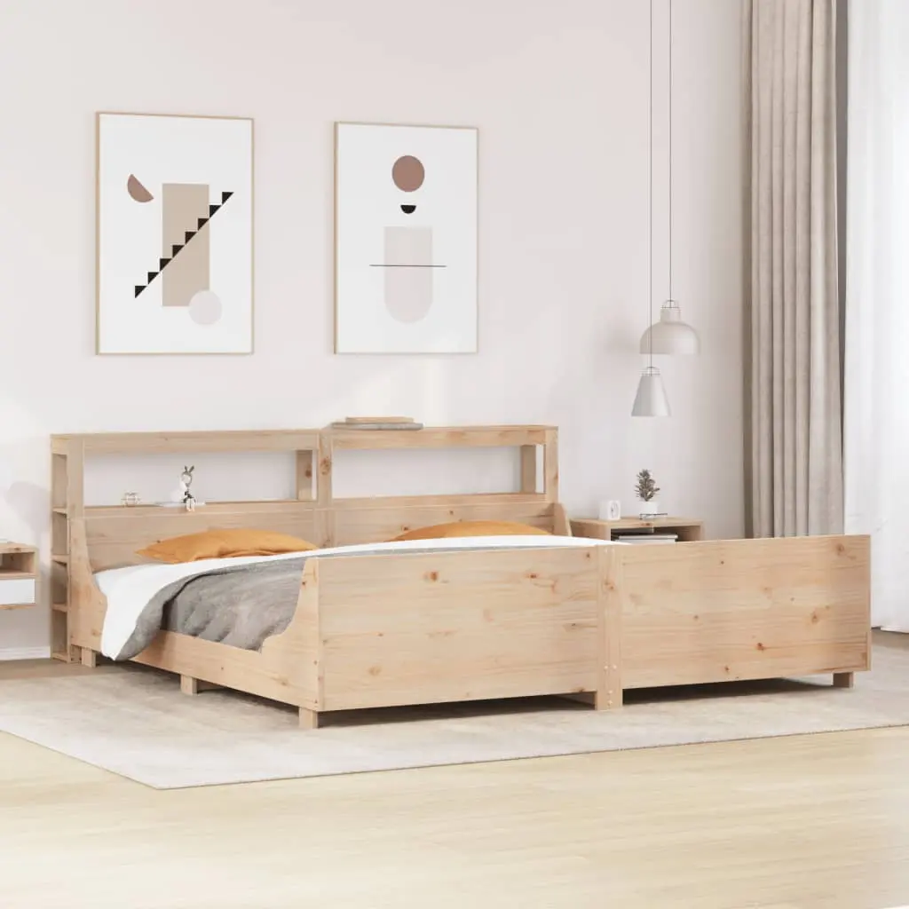 Letto senza Materasso 180x200 cm in Legno Massello di Pino