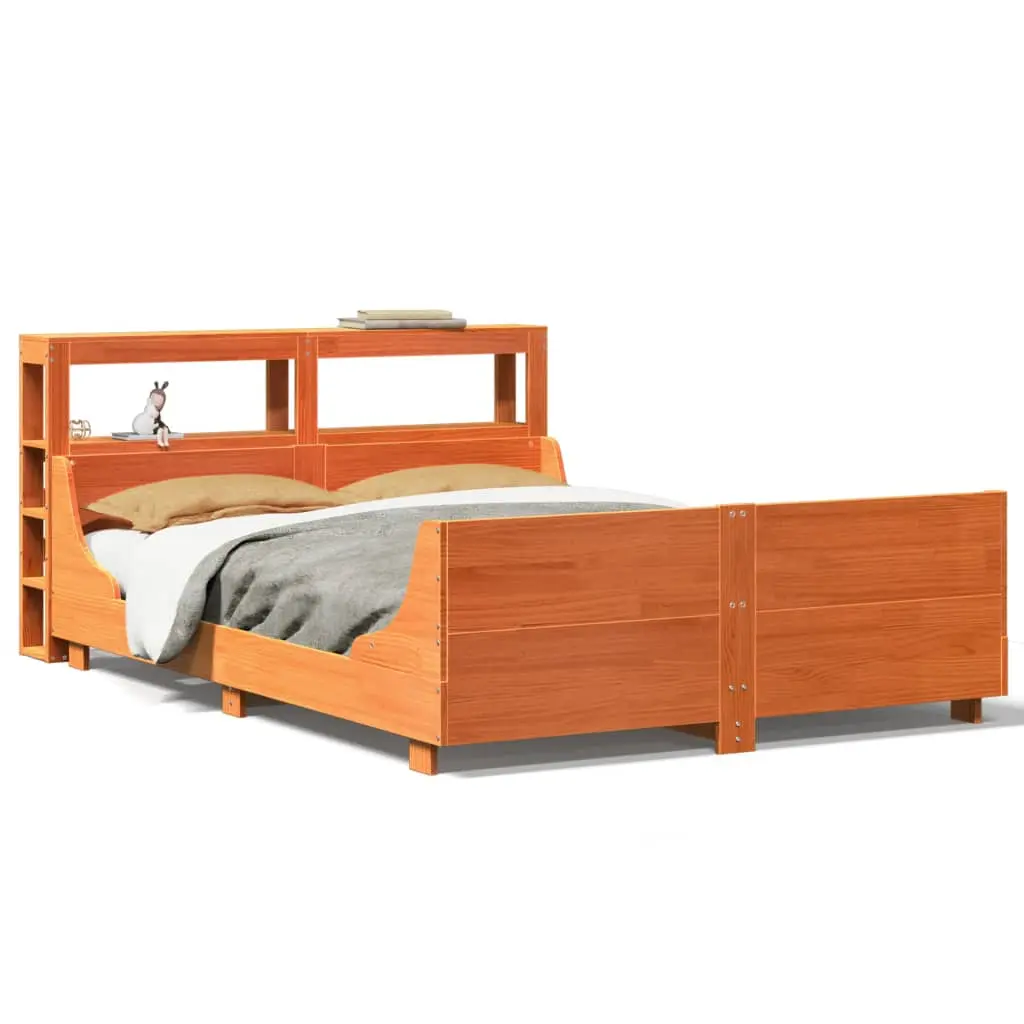 Letto senza Materasso Marrone Cera 120x200 cm in Legno di Pino