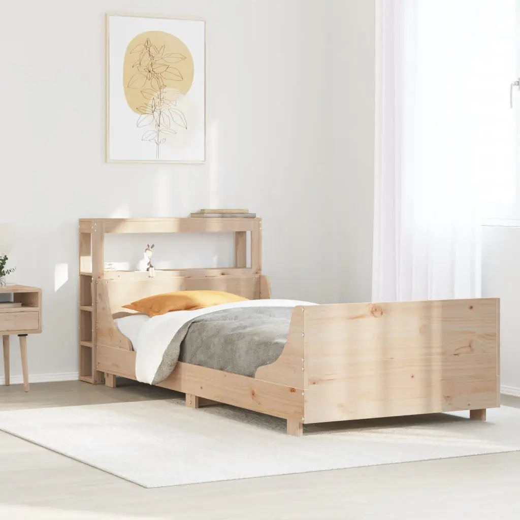 Letto senza Materasso 90x190 cm in Legno Massello di Pino