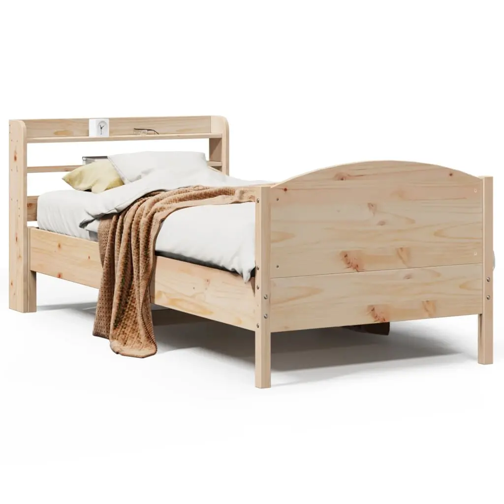 Letto senza Materasso 90x200 cm in Legno Massello di Pino