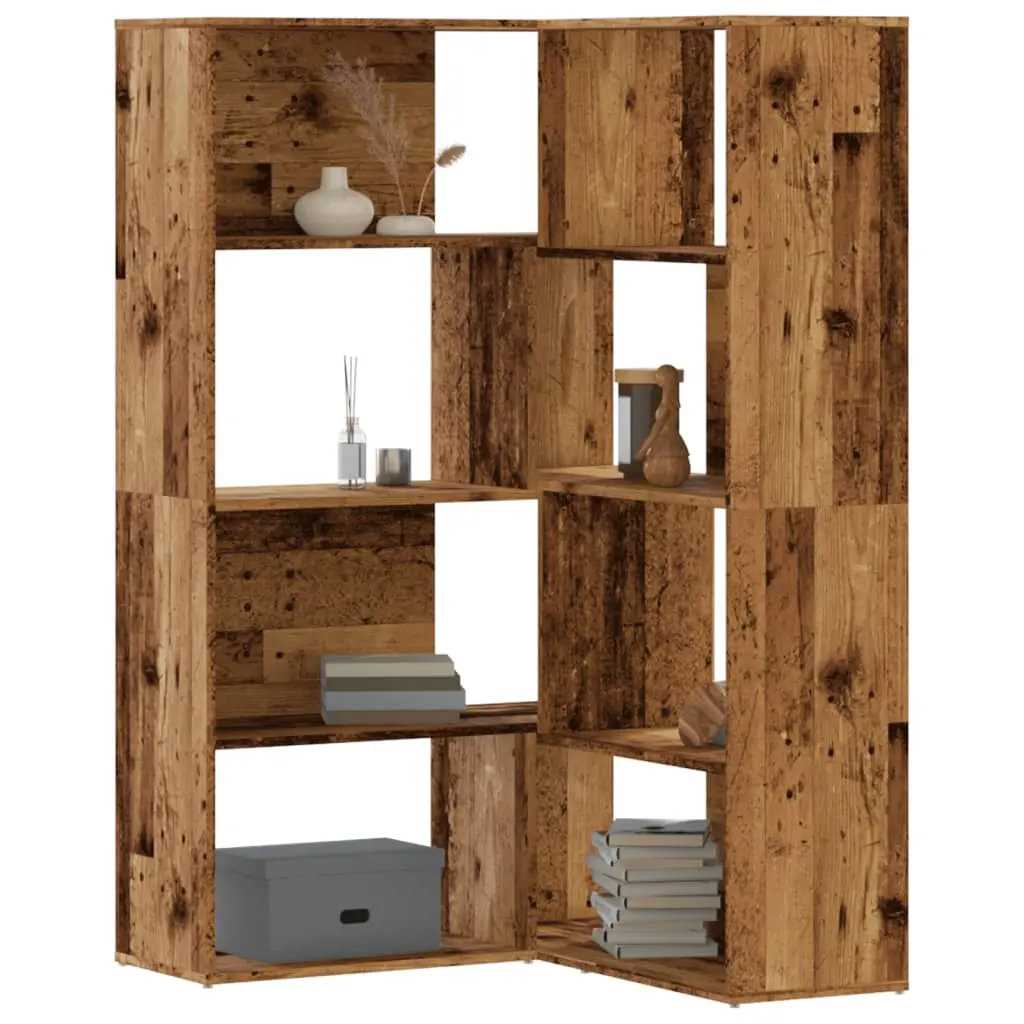 Libreria a 4 Ripiani Legno Vecchio 85x85x140 cm in Truciolare