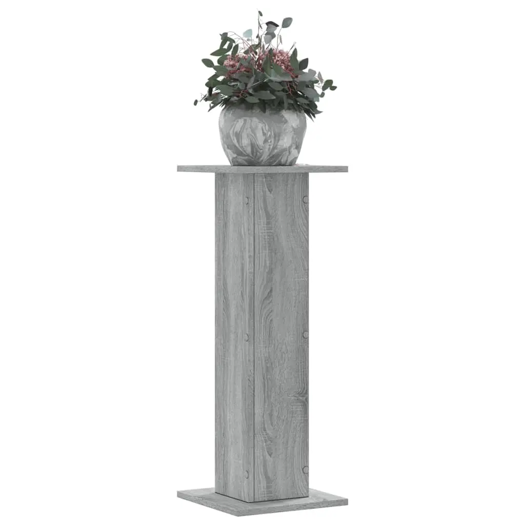 Supporti per Piante 2 pz Grigio Sonoma 30x30x80cm in Truciolato