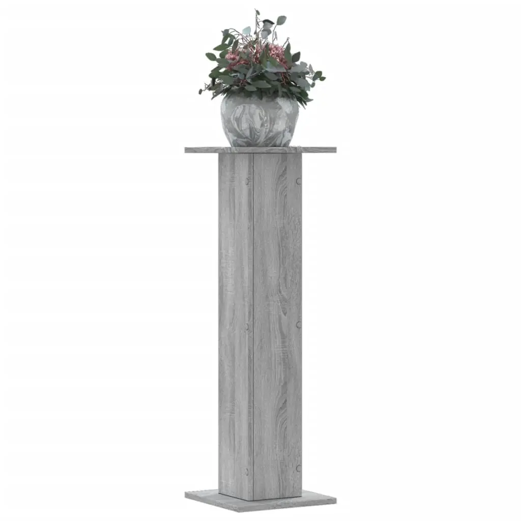 Supporti per Piante 2 pz Grigio Sonoma 30x30x95cm in Truciolato