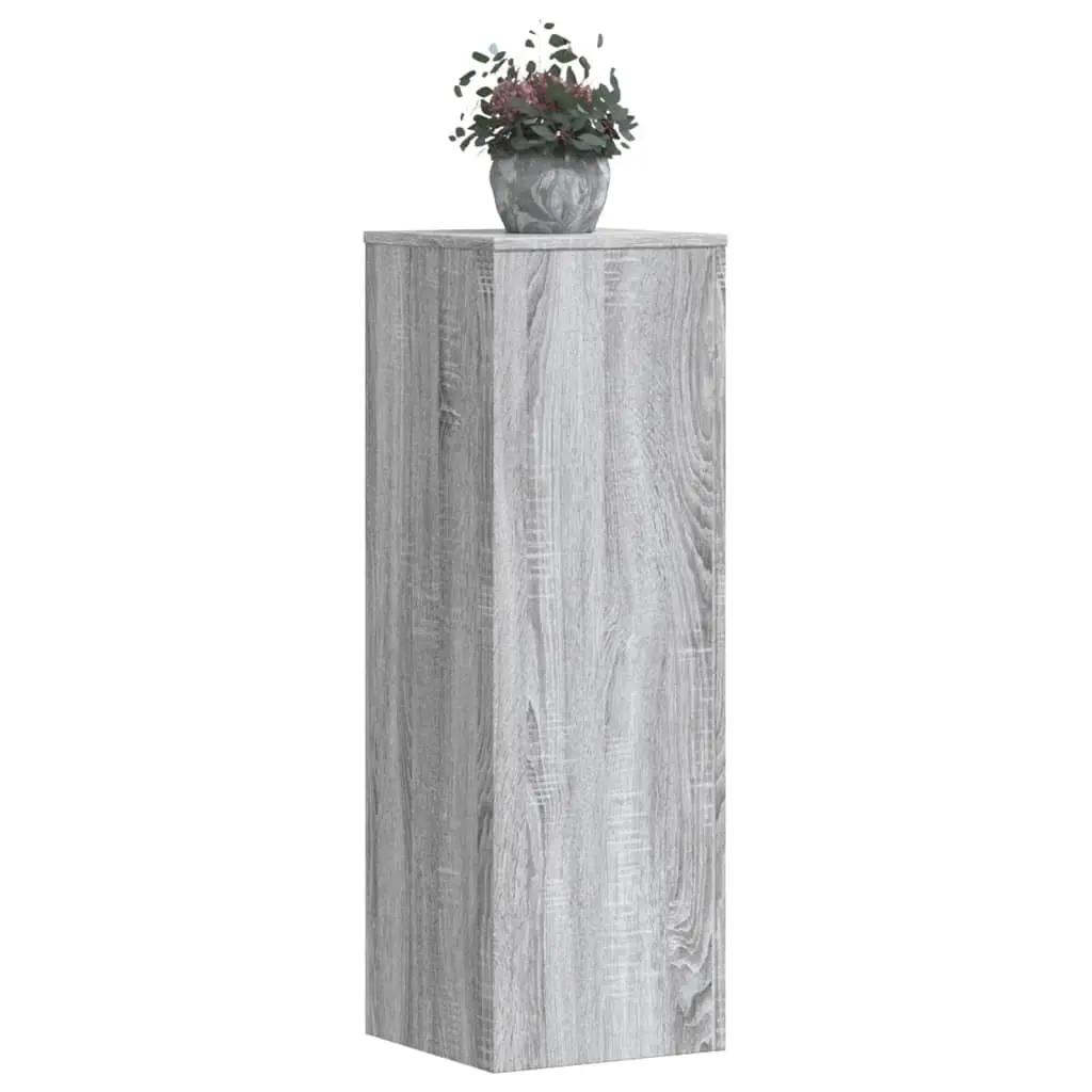 Supporti per Piante 2 pz Grigio Sonoma 33x33x100 cm Multistrato