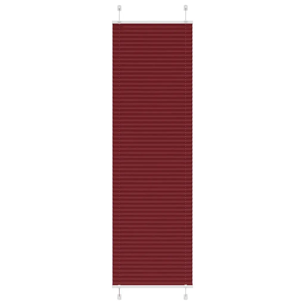 Tenda Plissettata Rosso Bordeaux 65x200 cm Larghezza Tessuto