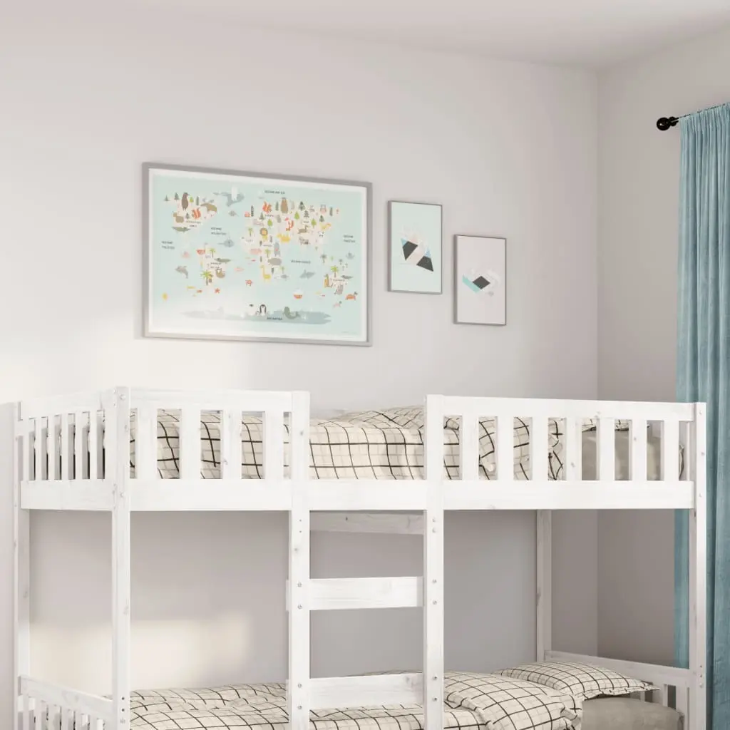 Letto per Bambini senza Materasso Bianco 80x200cm Massello Pino