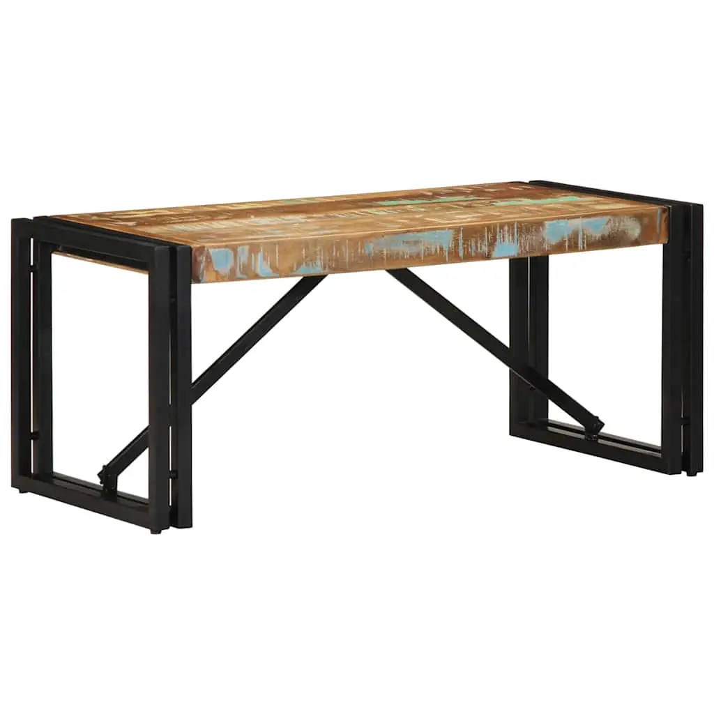 Tavolino Salotto Multicolore 80x40x35cm Legno Massello Recupero