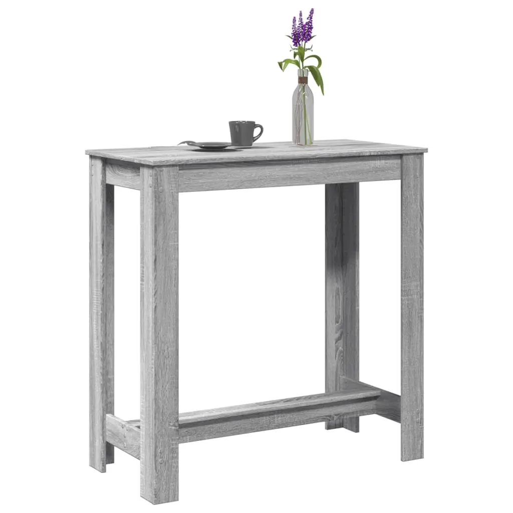 Tavolo da Bar Grigio Sonoma 102x50x103,5cm in Legno Multistrato