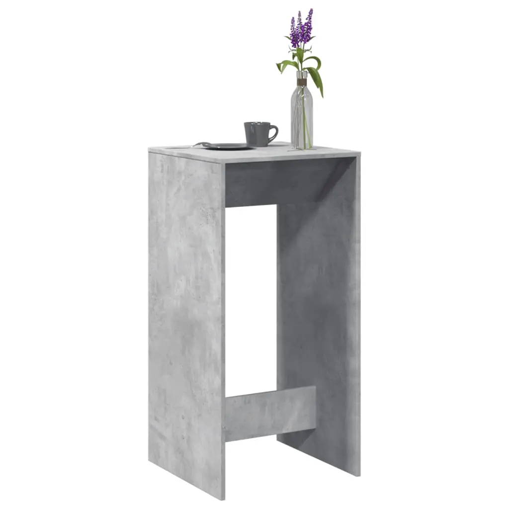 Tavolo da Bar Grigio Cemento 51x50x103,5cm in Legno Multistrato