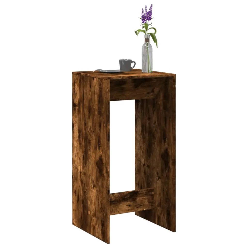 Tavolo da Bar Rovere Fumo 51x50x103,5 cm in Legno Multistrato