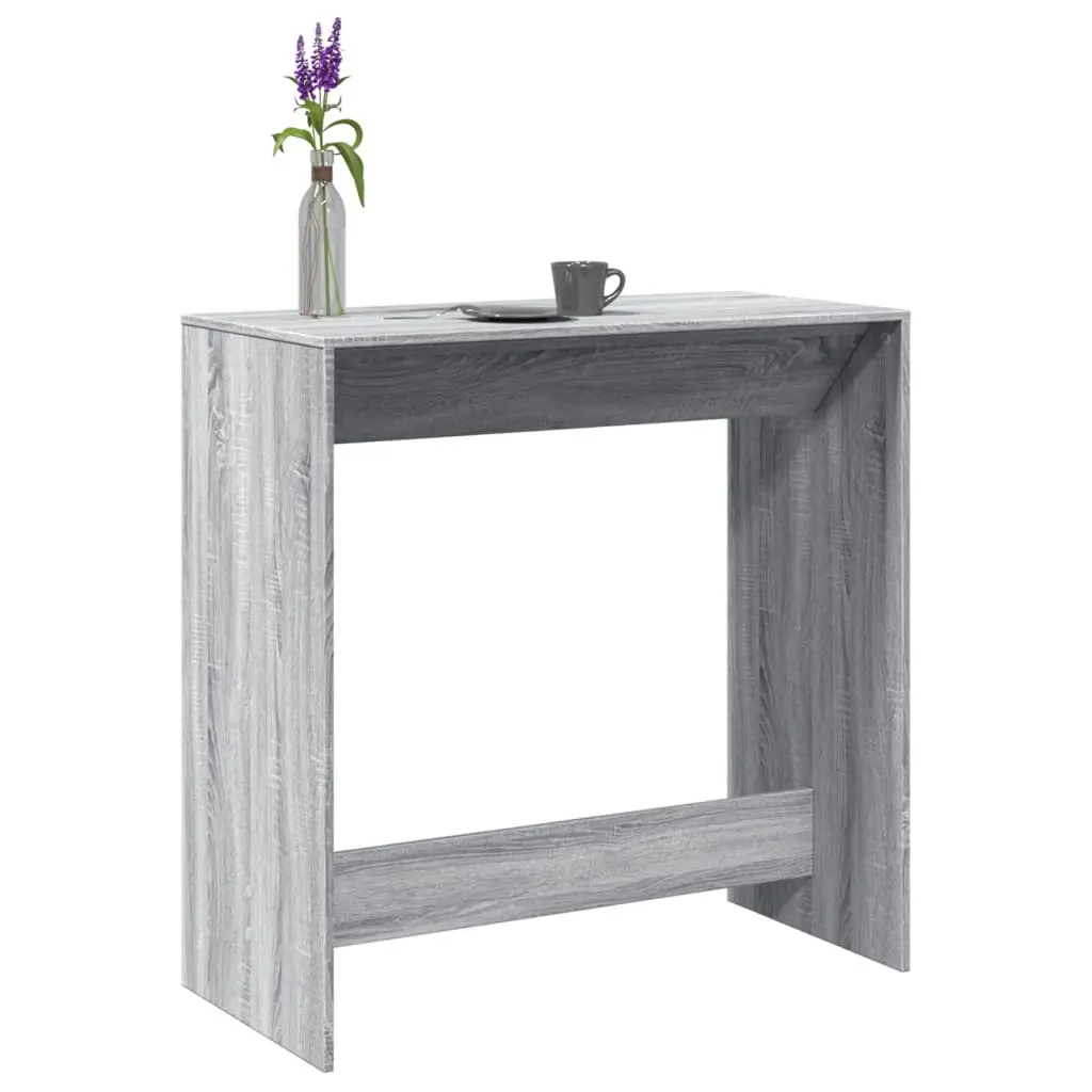 Tavolo da Bar Grigio Sonoma 102x50x103,5cm in Legno Multistrato