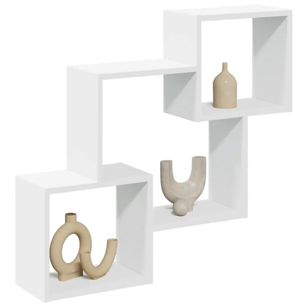 Mobile a Parete 78x18x71 cm Bianco in Legno Multistrato