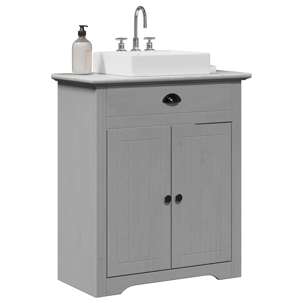 Mobile Lavabo da Bagno BODO Grigio 70x35x80 cm