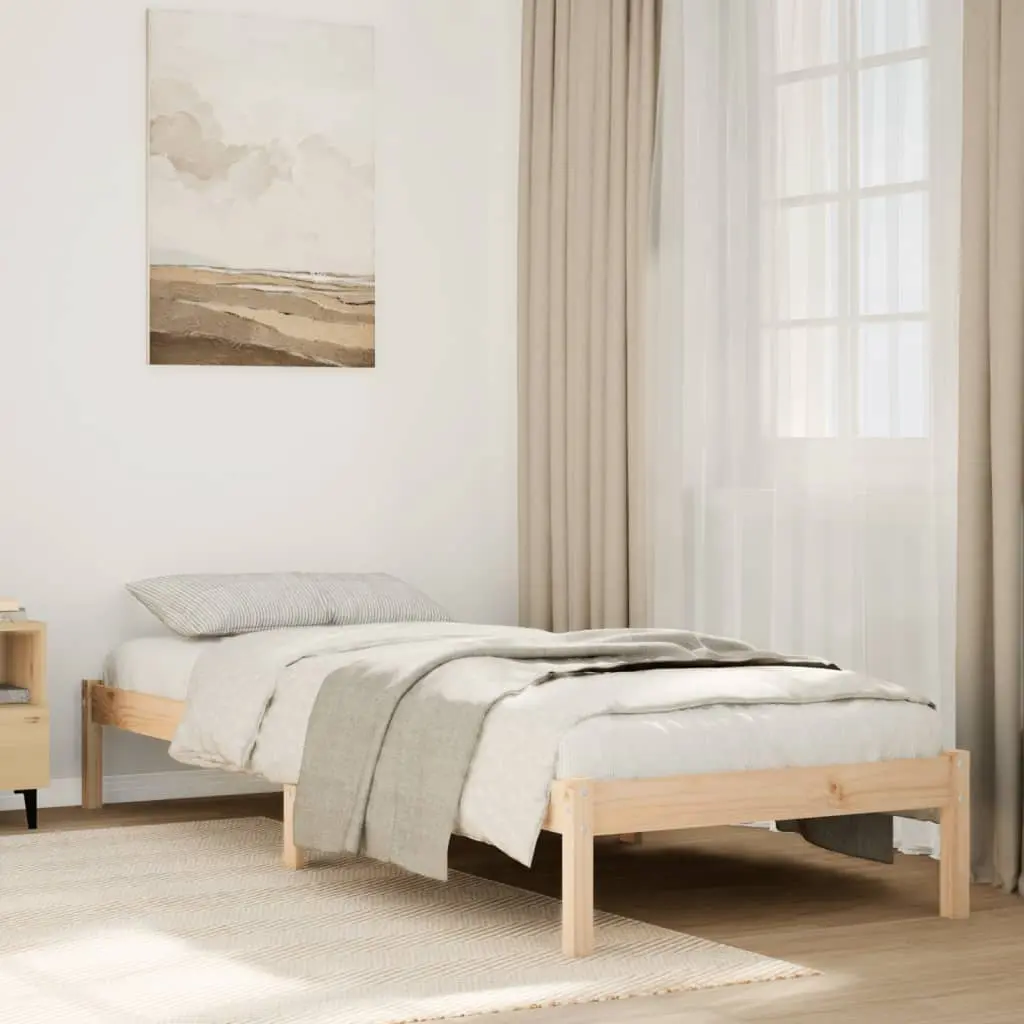 Letto Extra Lungo senza Materasso 100x220 cm in Legno di Pino