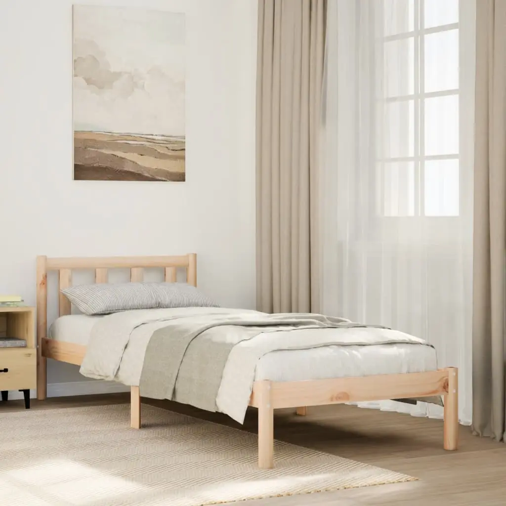 Letto Extra Lungo senza Materasso 100x220 cm in Legno di Pino