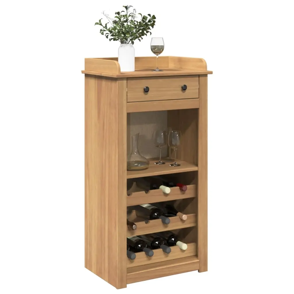 Cantinetta per Vini Panama 57x40x111,5cm Legno Massello di Pino