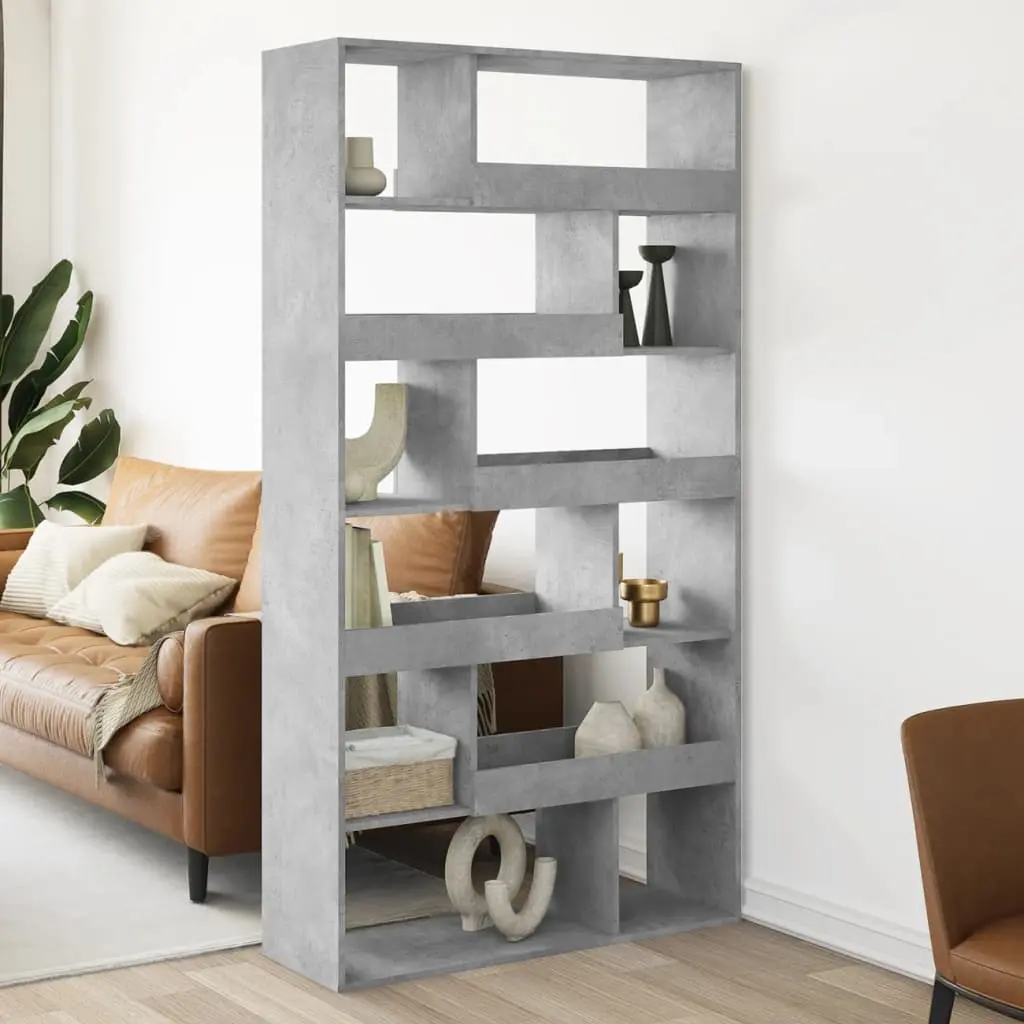 Libreria Grigio Cemento 100x33x187,5 cm in Truciolato