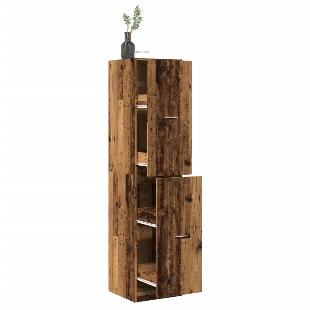 Armadietto da Farmacia Legno Vecchio 40x41x174,5 cm Truciolato