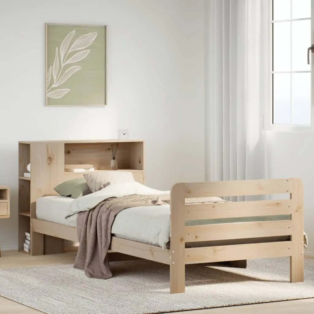 Letto senza Materasso 75x190 cm in Legno Massello Pino