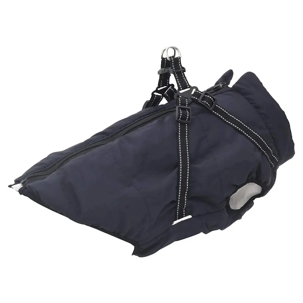 Cappotto Cani Imbracatura Impermeabile Riflettente Blu Navy 3XL