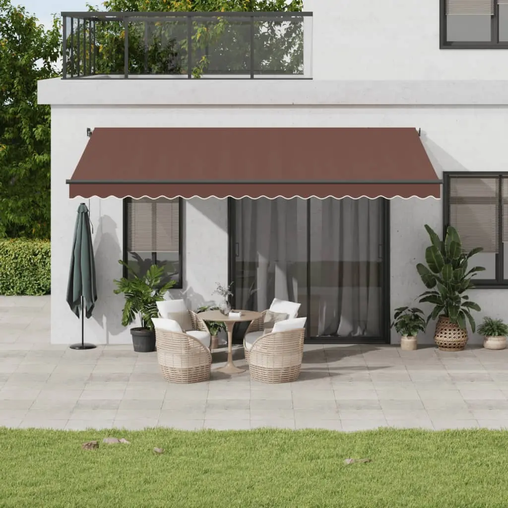 Tenda da Sole Retrattile Automatica Marrone 500x300 cm