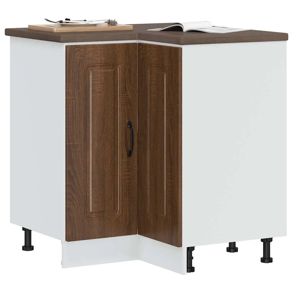 Mobile Base ad Angolo Cucina Kalmar Rovere Marrone Truciolato