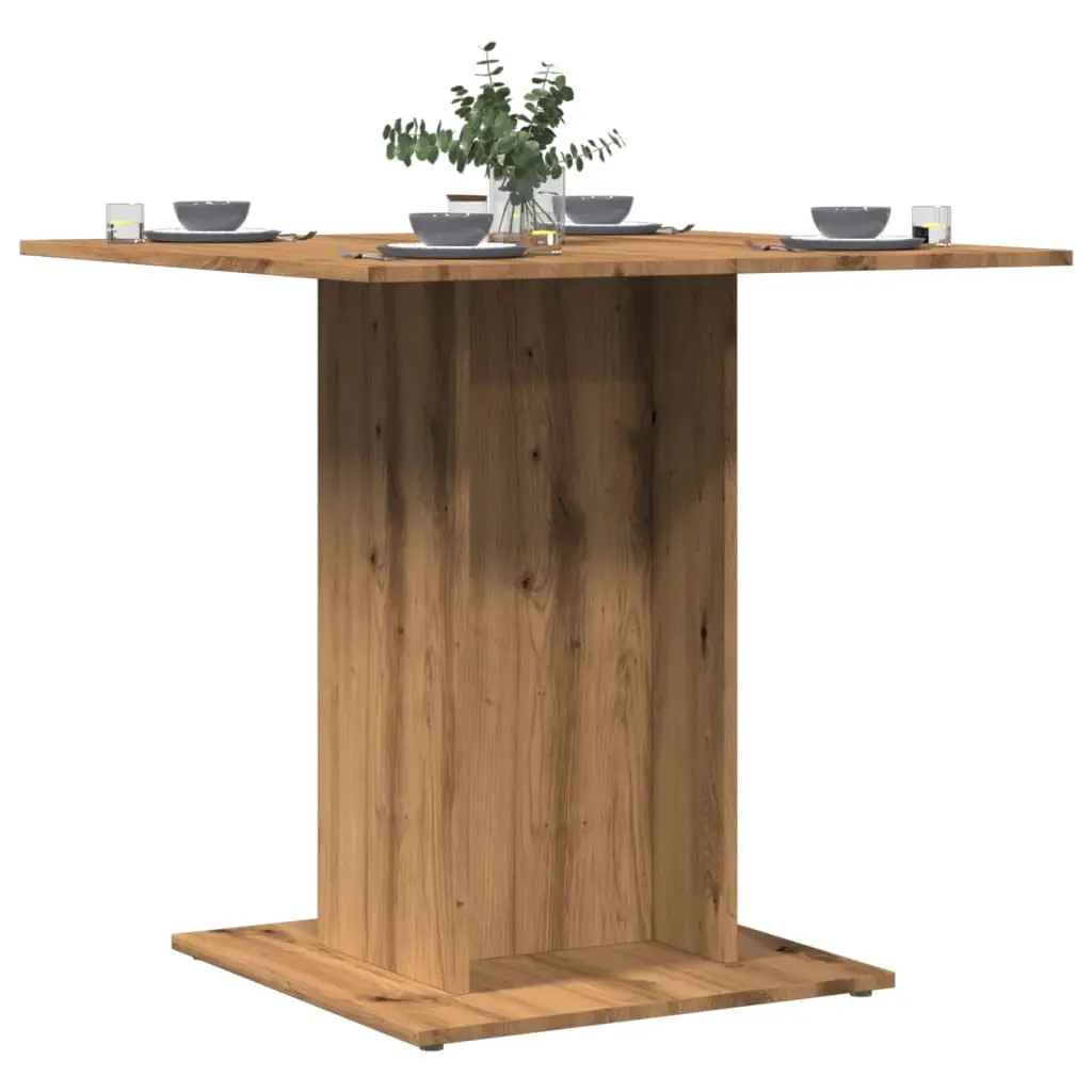 Tavolo Pranzo Rovere Artigianale 80x80x75 cm Legno Multistrato