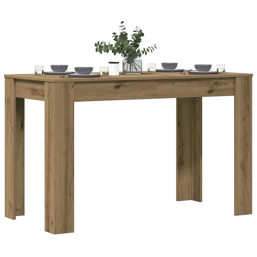 Tavolo da Pranzo Rovere Artigianale 120x60x76 cm in Truciolato