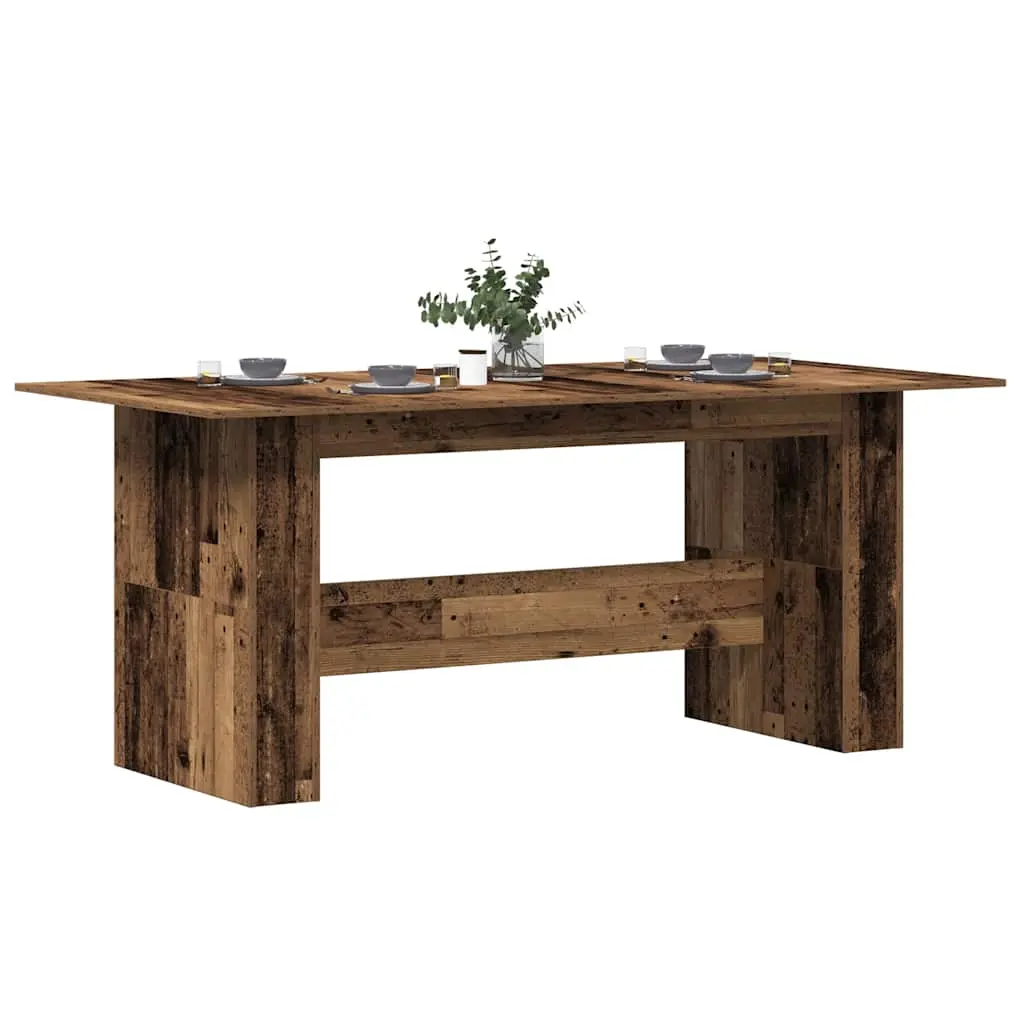 Tavolo da Pranzo Legno Vecchio 180x90x76cm in Legno Multistrato