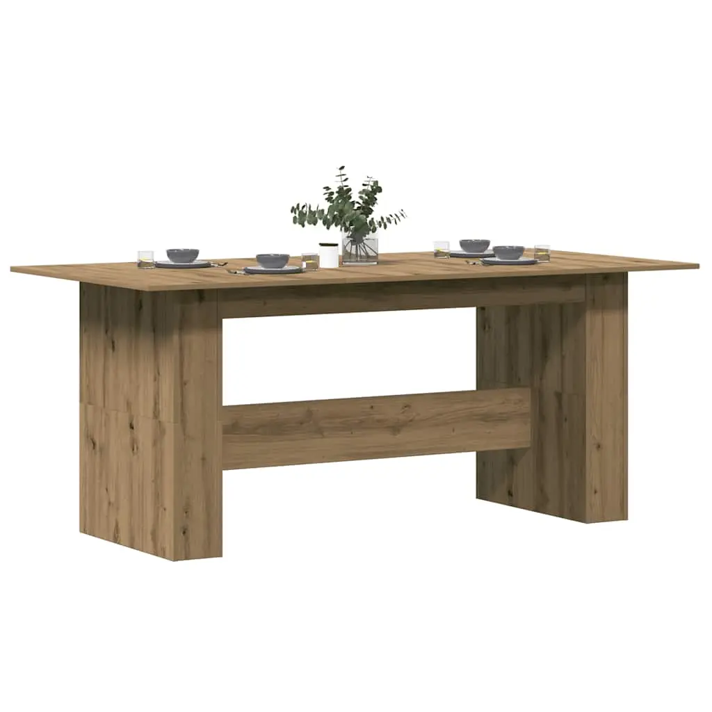 Tavolo da Pranzo Rovere Artigianale 180x90x76 cm in Truciolato