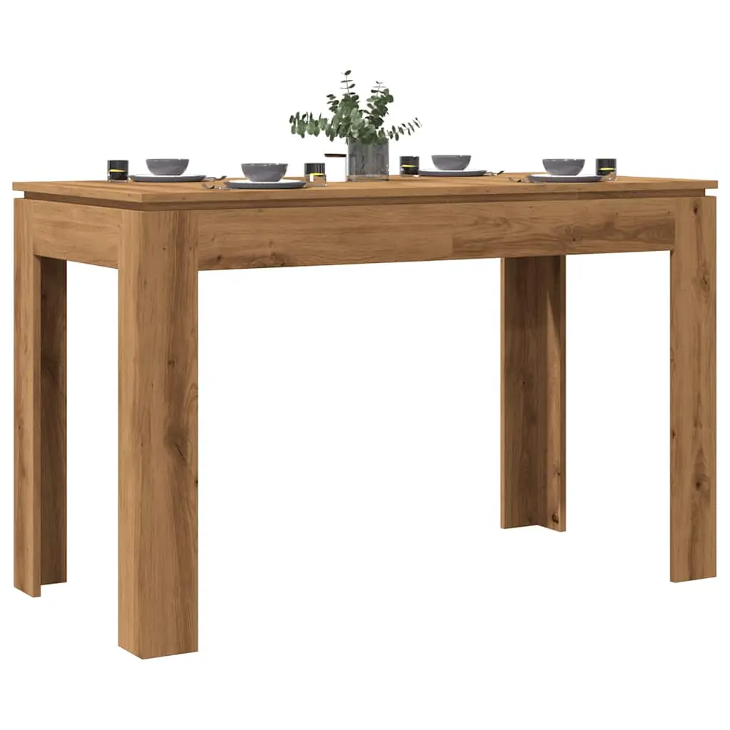 Tavolo da Pranzo Rovere Artigianale 120x60x76 cm in Truciolato