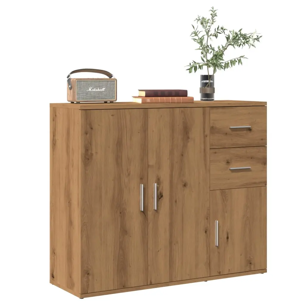 Credenza Rovere Artigianale 91x29,5x75 cm in Legno Multistrato