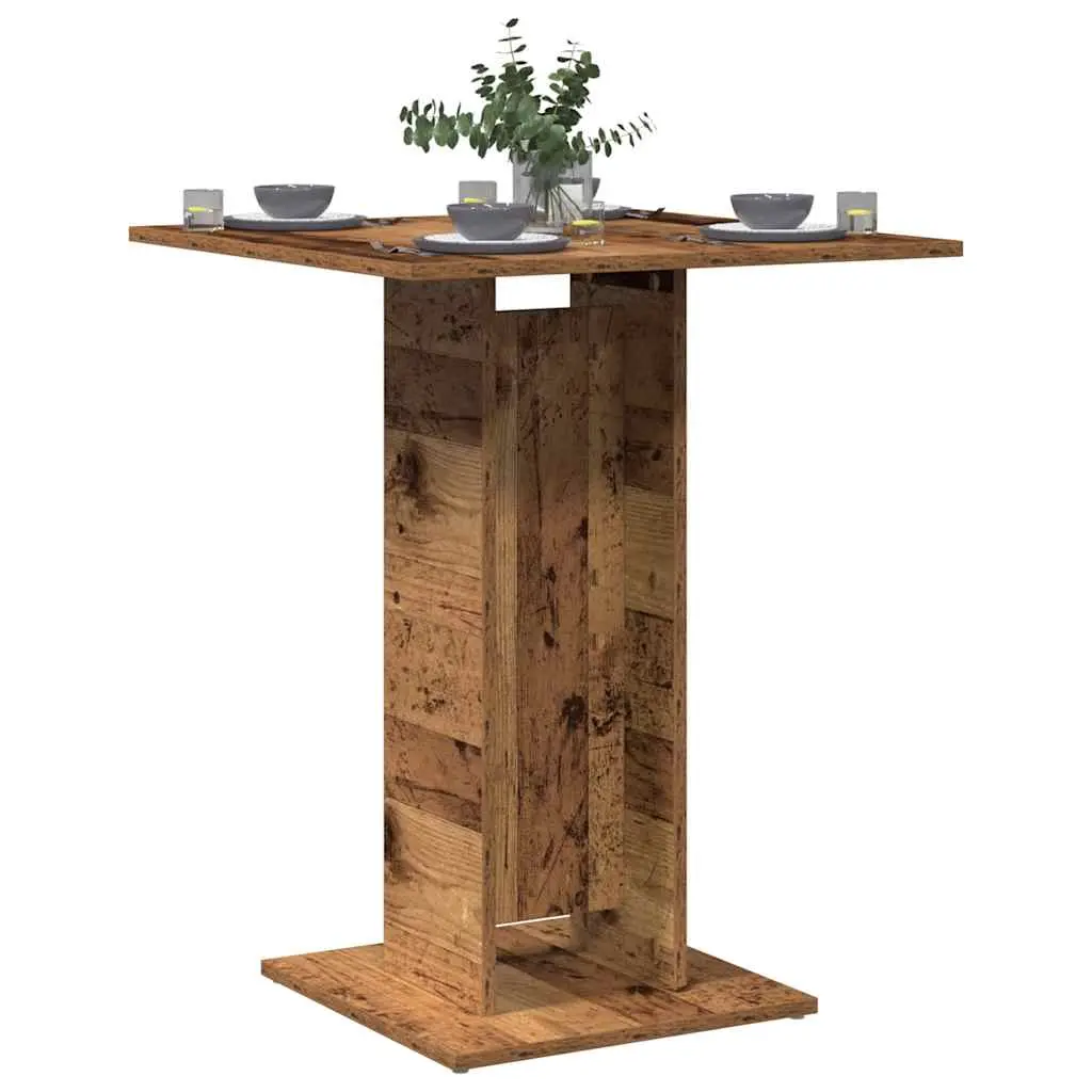 Tavolo da Bistrot Legno Antico 60x60x75 cm in Truciolato