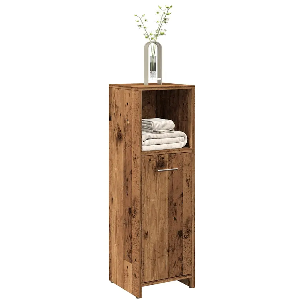 Mobile da Bagno Legno Antico 30x30x95 cm in Legno Multistrato