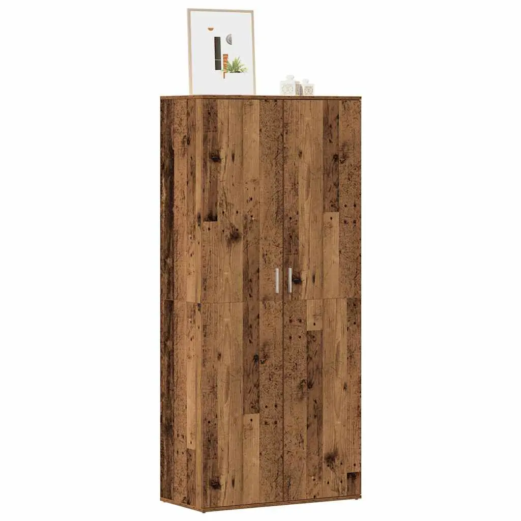 Scarpiera Legno Antico 80x39x178 cm in Truciolato