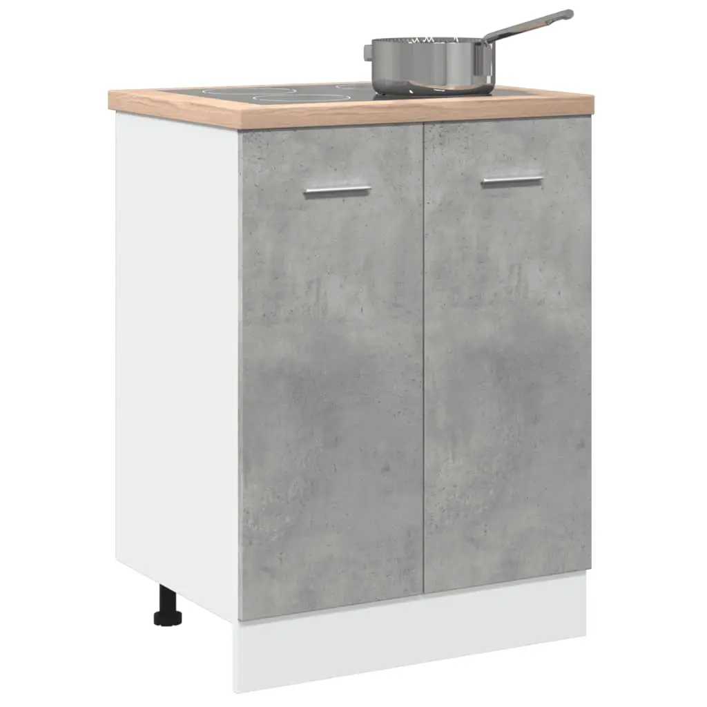 Armadio Inferiore Grigio Cemento 60x46x81,5cm Legno Multistrato