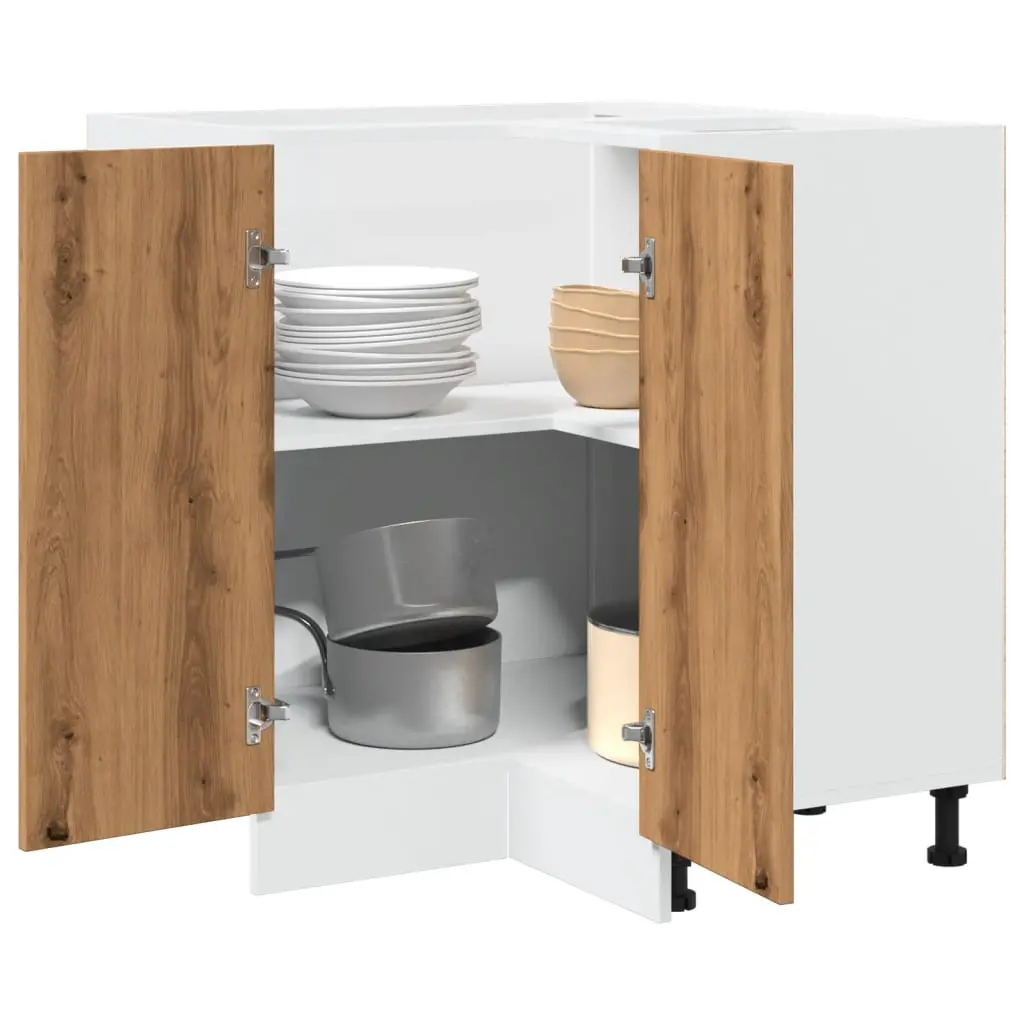 Armadietto Cucina Rovere Artigianale 75,5x75,5x81,5 cm in Legno