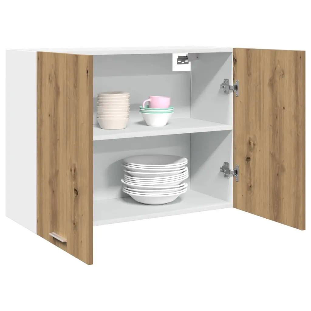 Mobile Pensile Rovere Artigianale 80x31x60 cm Legno Multistrato