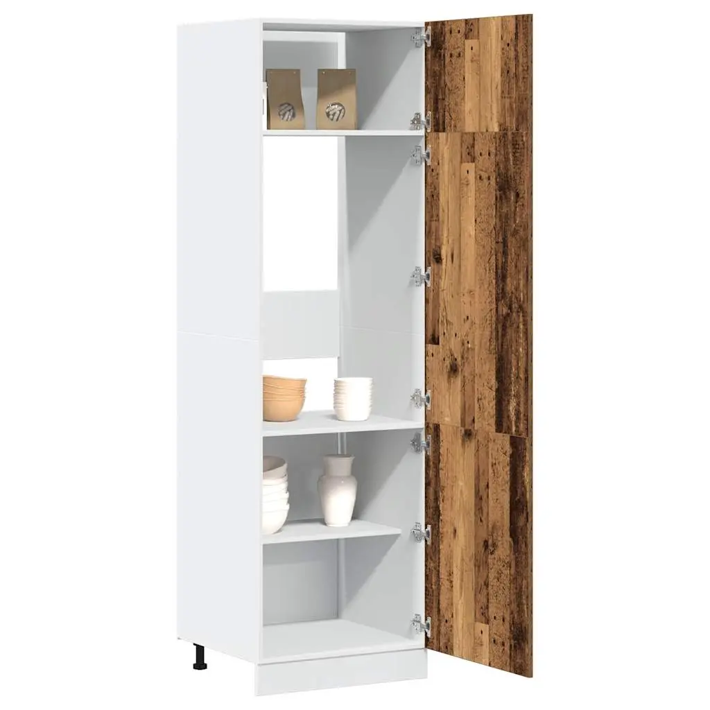 Armadio per Frigo Legno Antico 60x57x207 cm in Truciolato