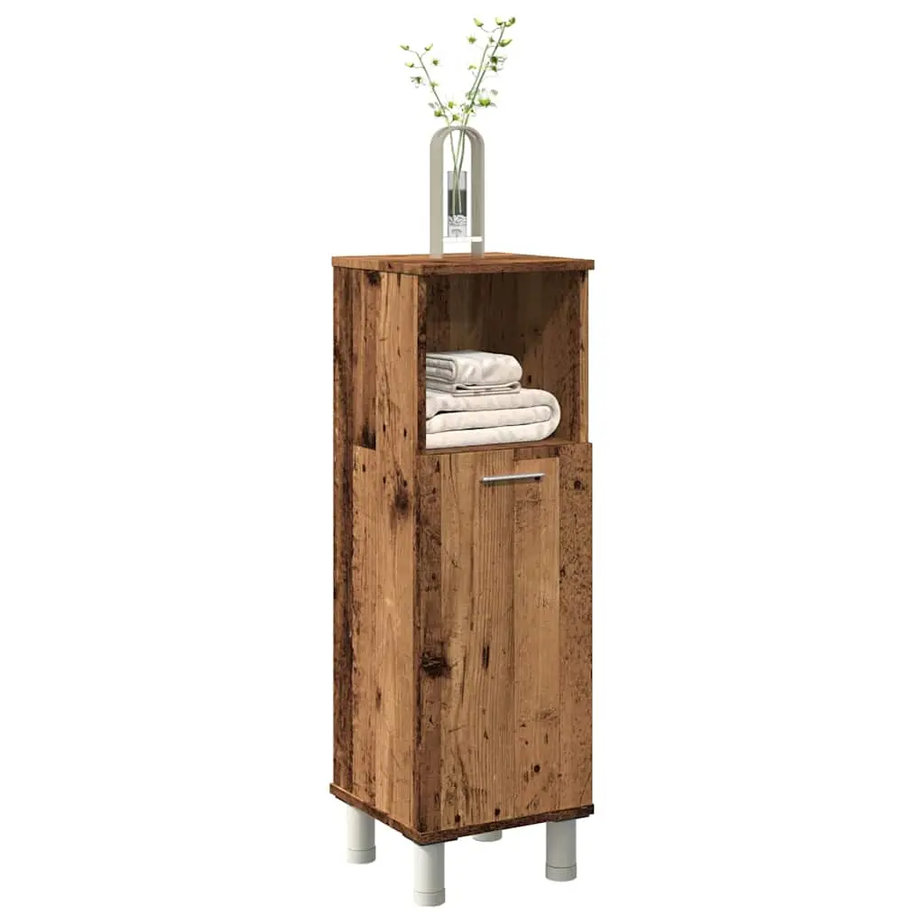 Mobile da Bagno Legno Antico 30x30x95 cm in Legno Multistrato