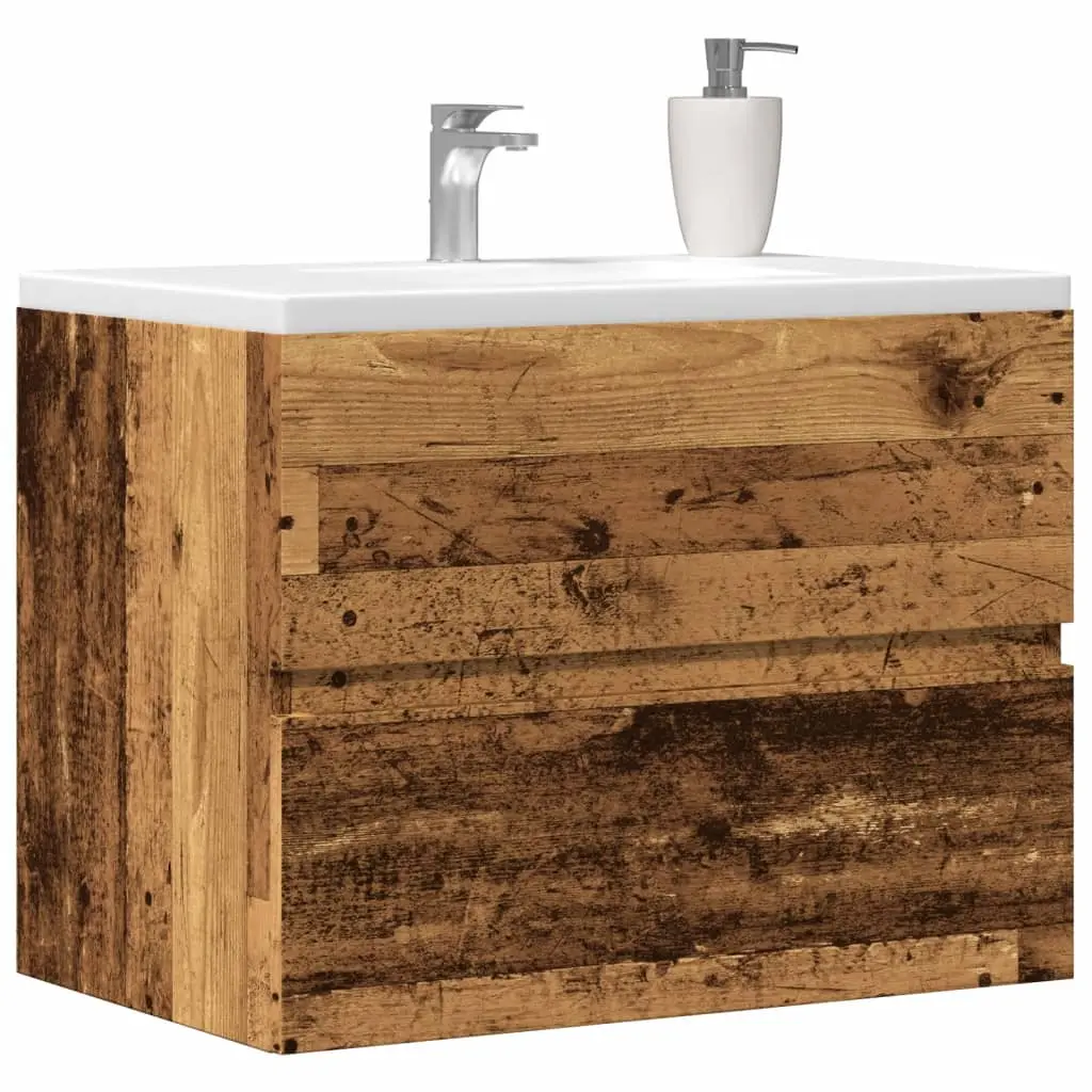 Mobile da Bagno Legno Antico 60x38,5x45 cm in Truciolato